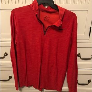Nike 1/4 zip pullover. Small. Red